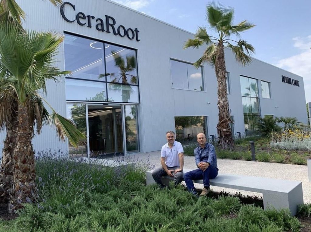 Dr. josep and Xavi Oliva at CeraRoot headquarters